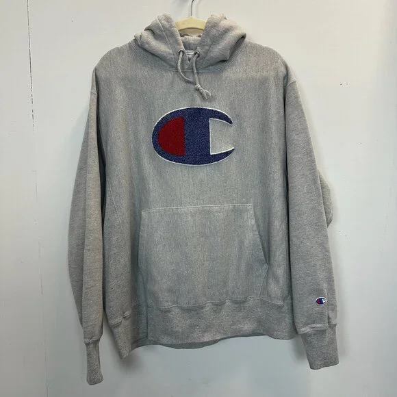 Champion Reverse Weave Pullover Hoodie Large Logo - Picture 2 of 15